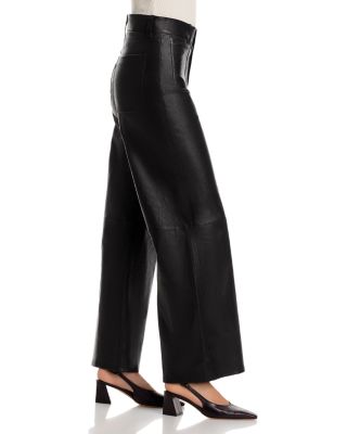 Le Slim Palazzo Modernist Pocket Leather Pants