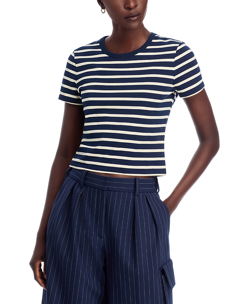 Denimist Striped Baby Tee In Black