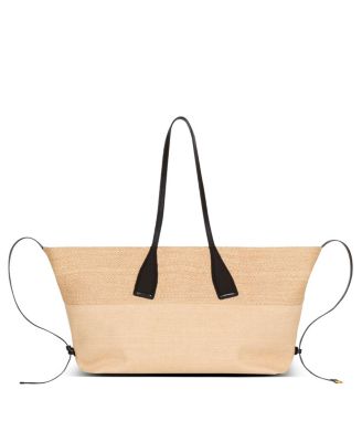 Track Raffia Tote Bag