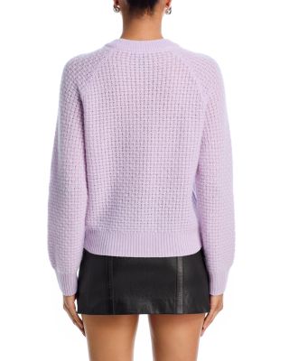 100% Cashmere Basketweave Cable Crewneck Sweater - Exclusive