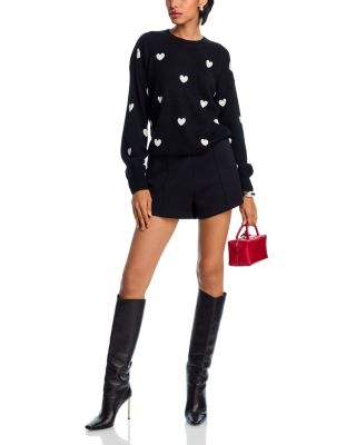 100% Cashmere Heart Crewneck Sweater - Exclusive