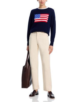 100% Cashmere Flag Crewneck Sweater - Exclusive