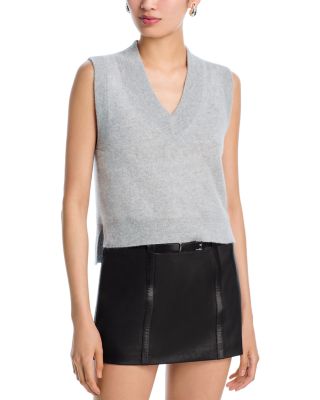100% Cashmere Super Brushed V Neck Sweater Vest - Exclusive