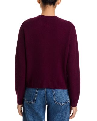 100% Cashmere Crewneck Cardigan Sweater - Exclusive