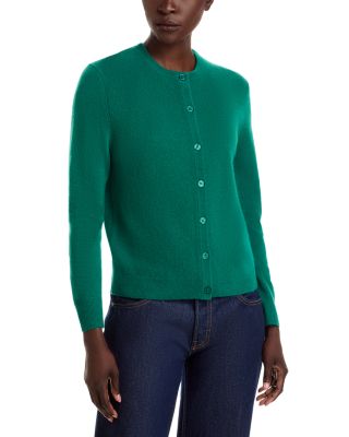 100% Cashmere Crewneck Cardigan Sweater - Exclusive