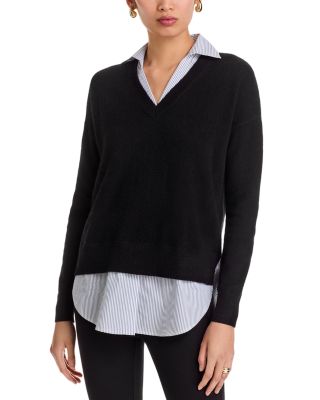 100% Cashmere Layered Look Sweater - Exclusive