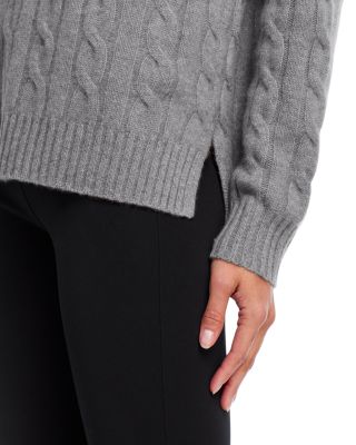 100% Cashmere Cable Knit Crewneck Sweater - Exclusive