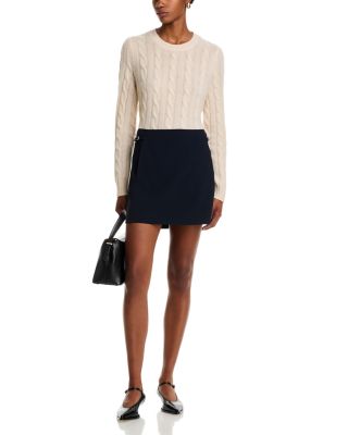 100% Cashmere Cable Knit Crewneck Sweater - Exclusive