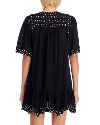 Studded Pintuck Mini Dress - Exclusive
