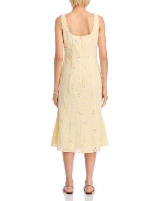 V Neck Eyelet Dress - Exclusive