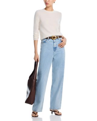 AQUA Rolled Edge Cashmere Sweater - Exclusive