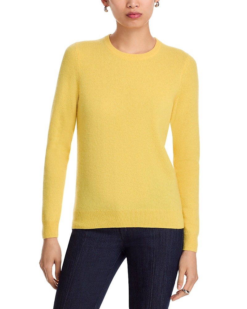 C By Bloomingdale's Crewneck Cashmere Sweater - Exclusive In Yellow