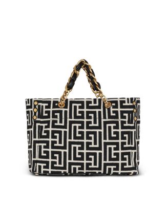 1945 Soft Pb-Monogrammed Jacquard Canvas Tote Bag