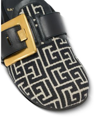 Women's Anthem Mules in Jacquard Canvas with PB Monogram