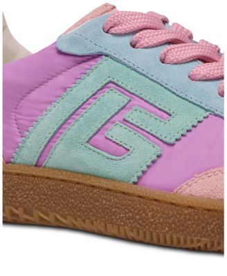 Women's Swan Suede and Nylon Trainers