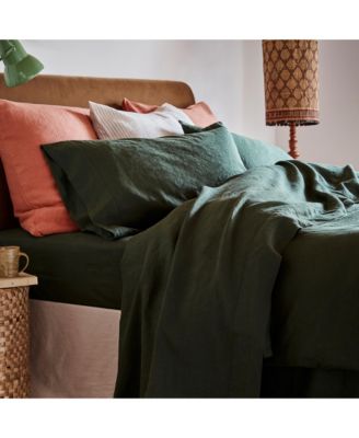 Plain Linen Flat Sheet, Queen