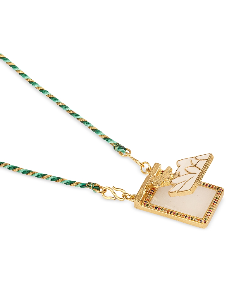 Caroline De Benoist Sesame Butterfly Thread Necklace, 25.6