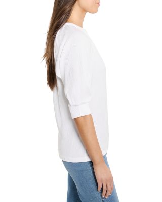 Crinkled Knit Cafe Top