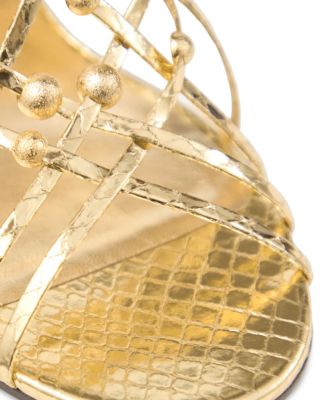 Women&#39;s Felice 95 Embellished Metallic High Heel Sandals