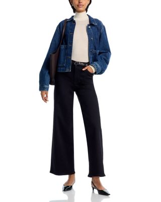 Le Slim Palazzo High Rise Jeans in Black