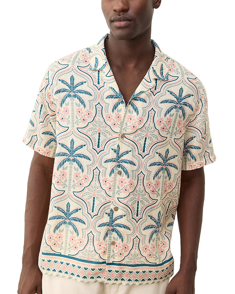 Marine Layer Regular Fit Print Camp Shirt In Neutral
