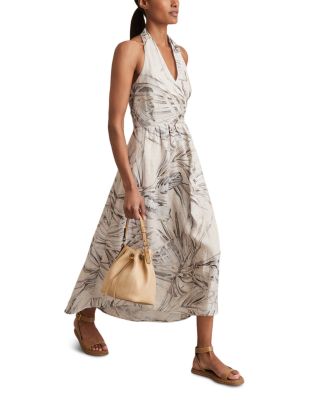 REISS - Carla Linen Halter Dress