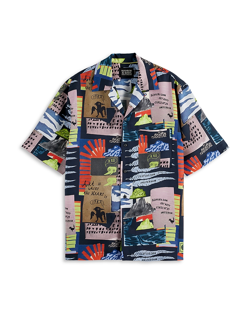 Scotch & Soda Relaxed Fit Art Print Camp Shirt