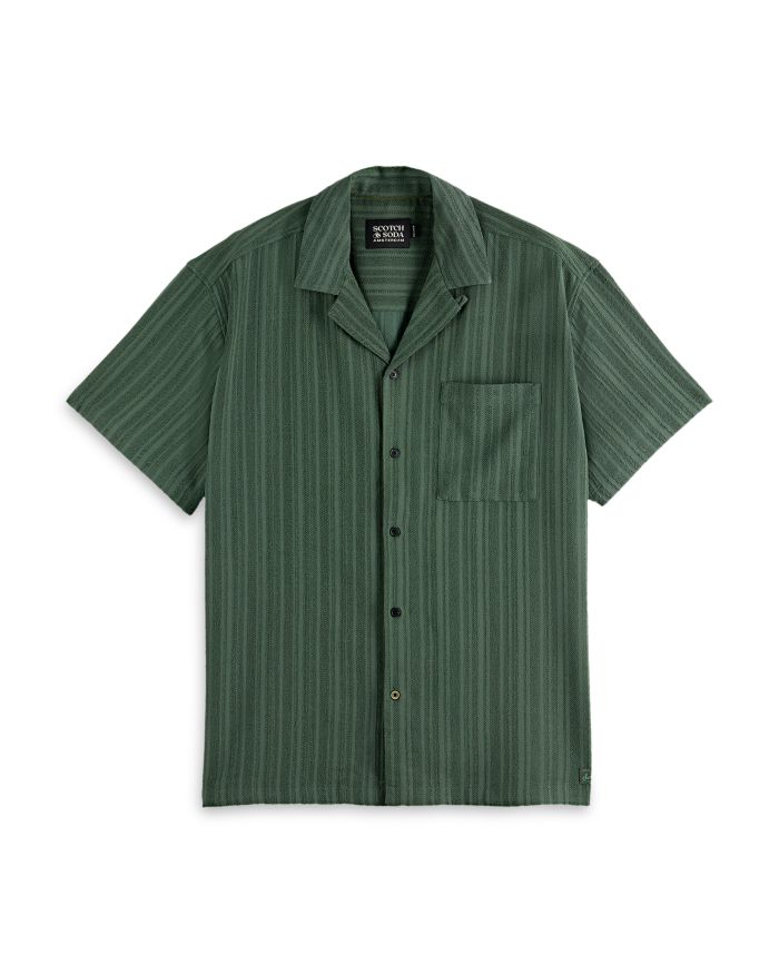 Tonal Striped Short Sleeve Shirt