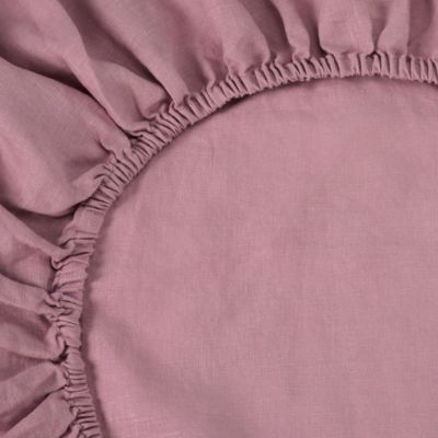  Plain Linen Fitted Sheet, King