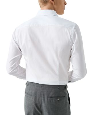 Contemporary Fit Twill Shirt with Geometric Details