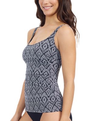 Plume Square Neck D Cup Tankini Top &amp; Tutti Frutti Classic Seamless Bottom