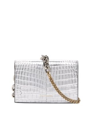 Small Skull Leather Crossbody Bag