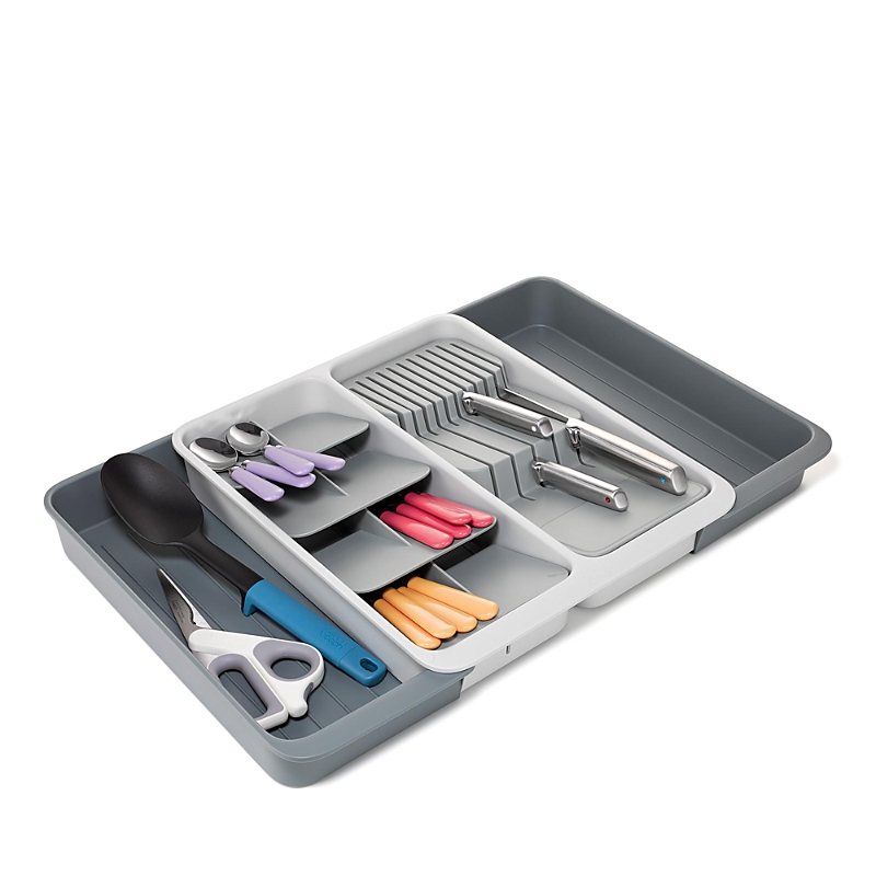 Joseph Joseph Drawerstore Expanding Tiered Cutlery And Knife Organizer In Gray