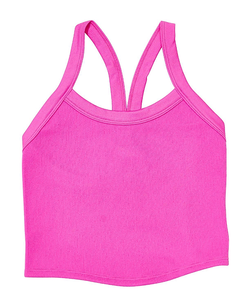 Malibu Sugar Girls' Racerback Cami Top (8-12) - Big Kid In Pink