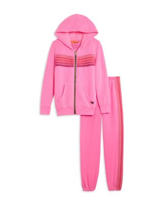Unisex 5 Stripe Zip Hoodie and Sweatpants - Little Kid, Big Kid