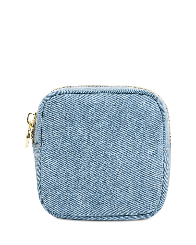 Stoney Clover Lane Mini Denim Pouch In Blue