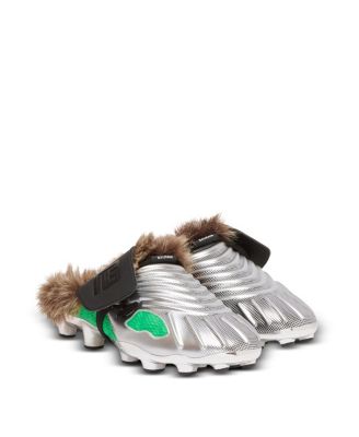 Men's Half Time Faux Fur Lined Mules with Technical Fabrics