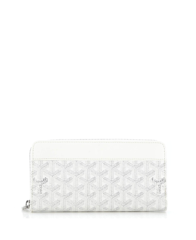 Pre-owned Pre-owned Goyard Goyard Matignon Zip Wallet Coated Canvas With Leather