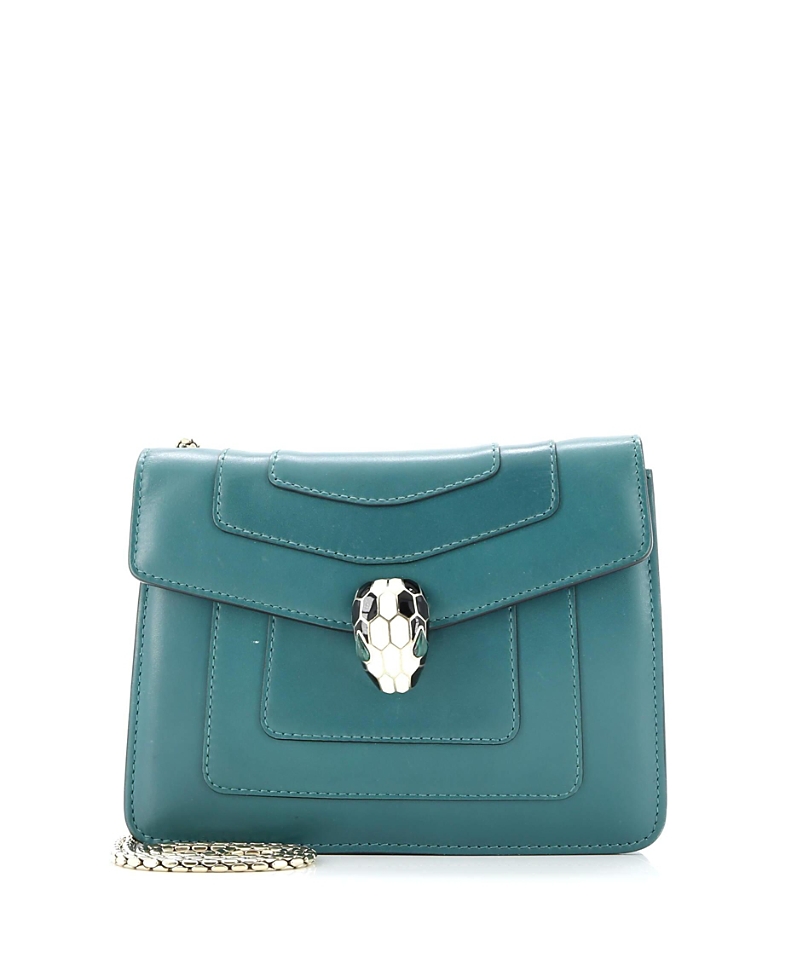 Pre-owned Pre-owned Bvlgari Bvlgari Serpenti Forever Square Shoulder Bag Leather