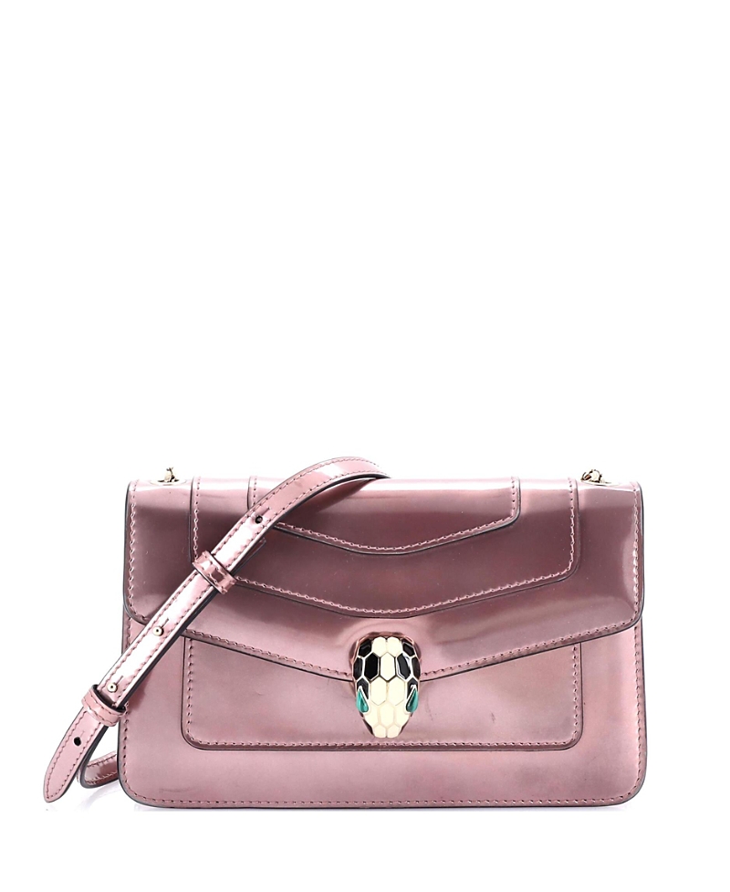 Pre-owned Pre-owned Bvlgari Bvlgari Serpenti Forever Shoulder Bag Metallic Leather