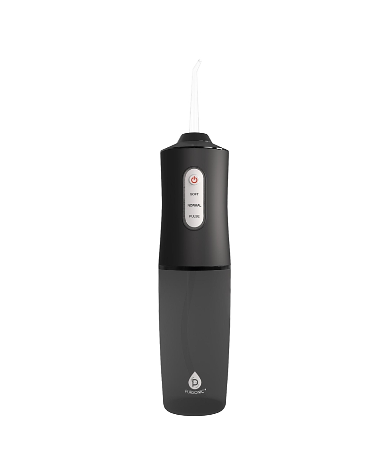 Pursonic Usb Rechargeable Water Flosser Helps Remove Plaque & Dilute Harmful Toxins In Black