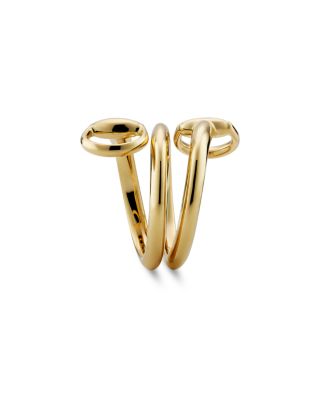 18K Yellow Gold Horsebit Contraire Ring