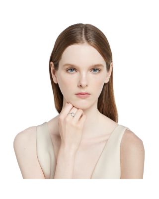 18K White Gold Horsebit Diamond Pav&eacute; Ring