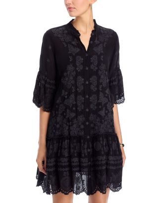 johnny was black dress Johnny Was Kimono Sleeve Relaxed Dress Jenai – The Colony Shop main image 1