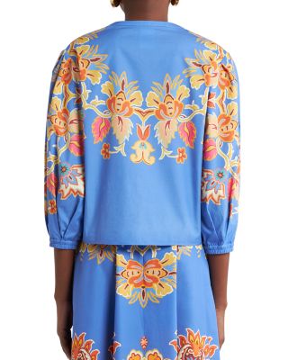 Paisley Split Neck Blouse