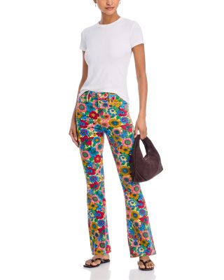 High Waisted Weekender Skimp Jeans in Track And Flower Fields