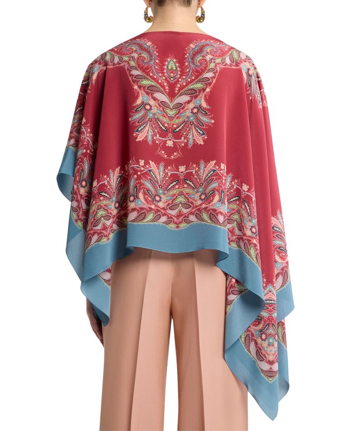 Asymmetrical Silk Poncho