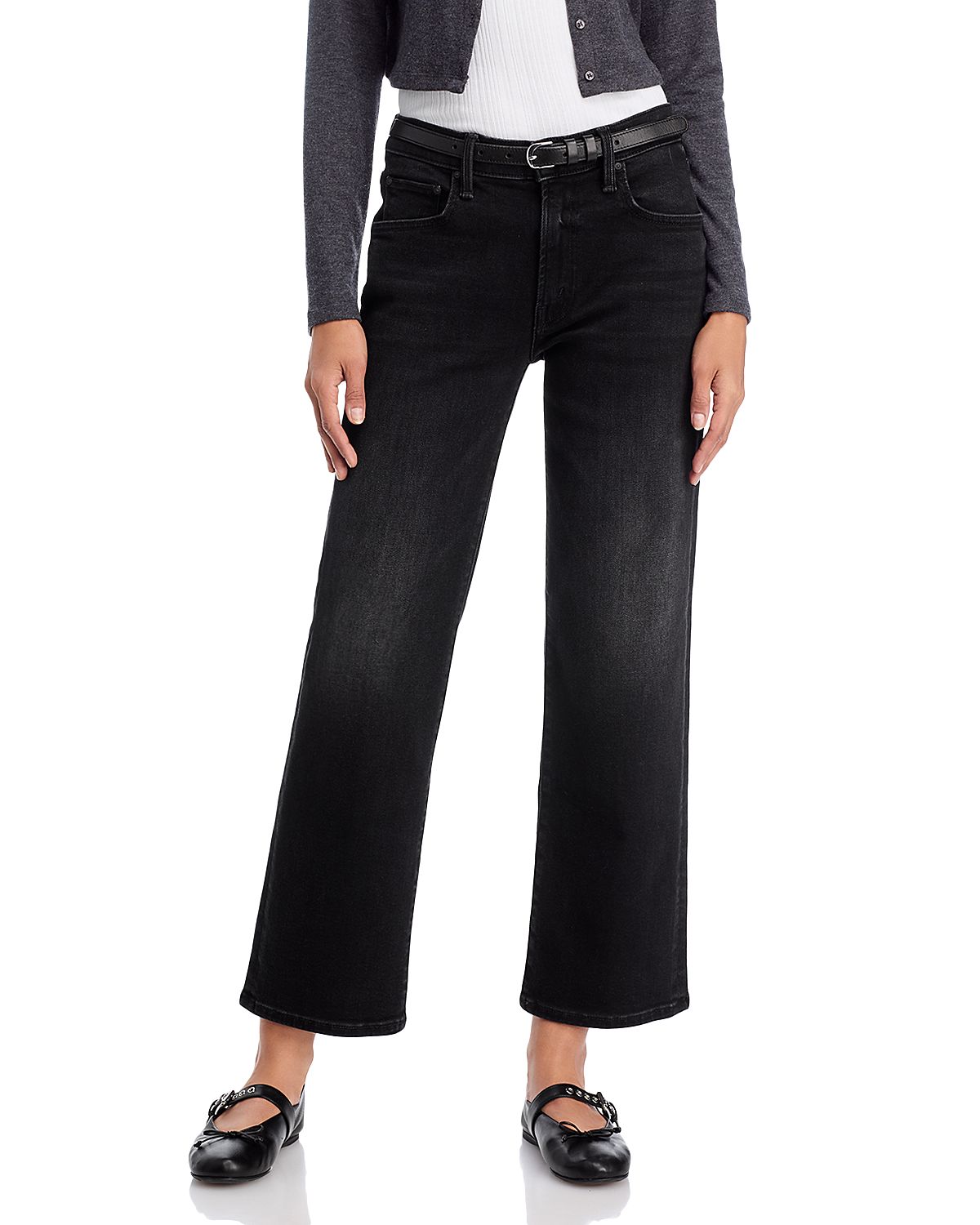 Mother The Mid Rise Rambler Zip Flood Jeans