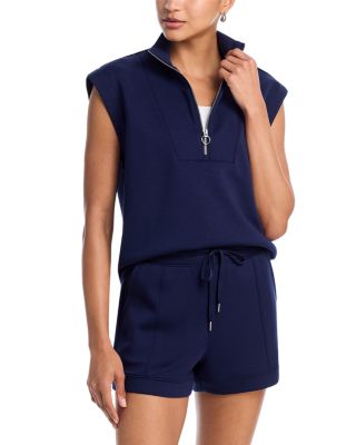 Quarter Zip Top & Pintucked Shorts - Exclusive