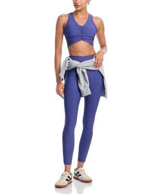Shirred Racerback Sports Bra - Exclusive